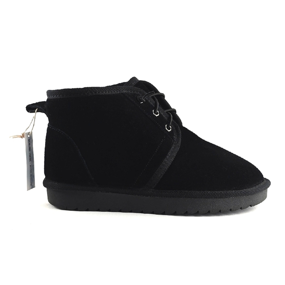 NWT Cushionaire Women's Harper Black Waterproof Suede Lace-Up Boots 9 - Picture 3 of 16